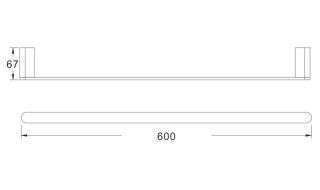 Полотенцедержатель Rose RG1717H 60см чёрный